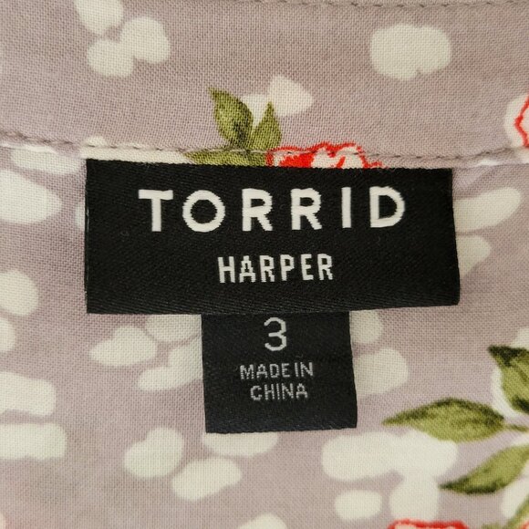 Torrid Bundle of 2 Flowy Boho Rayon Popover Peasant Tunic Tops Size 3X - Picture 14 of 16